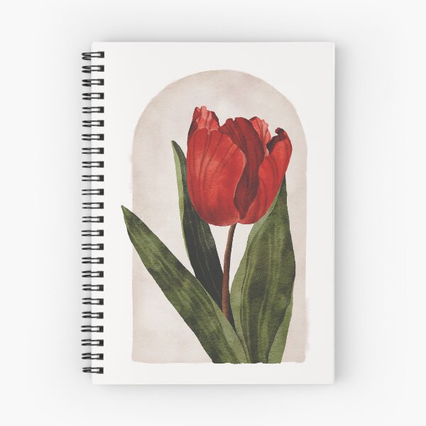 Item preview, Red tulip watercolour floral art  designed and sold by moteemade.