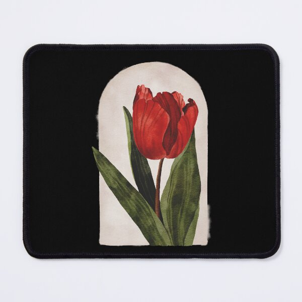 Item preview, Red tulip watercolour floral art designed and sold by moteemade.