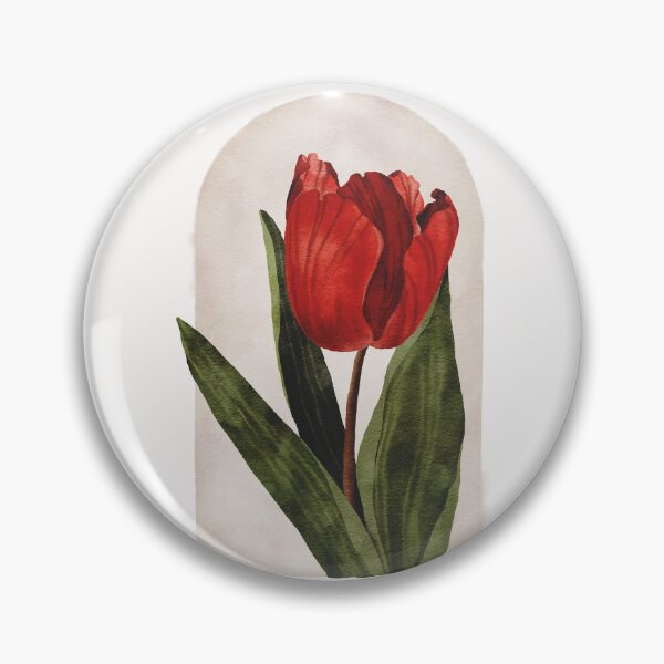 Item preview, Red tulip watercolour floral art  designed and sold by moteemade.