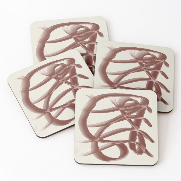 Item preview, Abstract Line Art Swirl - Terracotta Brown Cream designed and sold by CaramelCo.