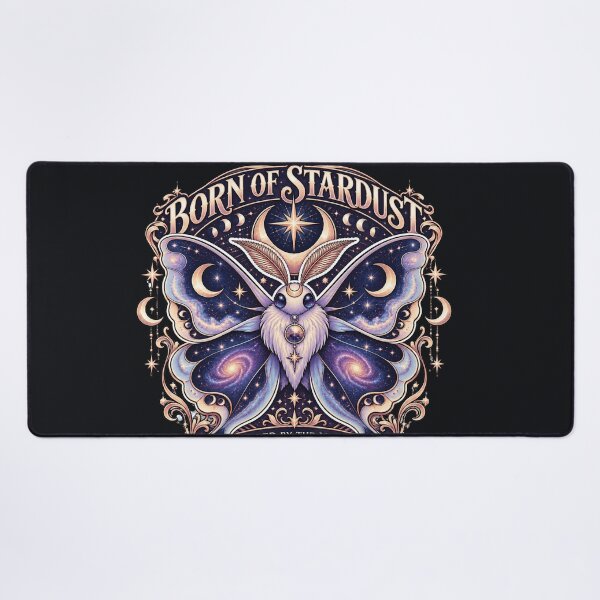 Item preview, Born Of Stardust Celestial Moth Guided By Moon Art designed and sold by M. Mamdouh Artworks.