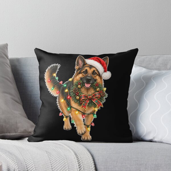 Item preview, German Shepherd Christmas Wreath Decoration Xmas  designed and sold by Chaya Reid.