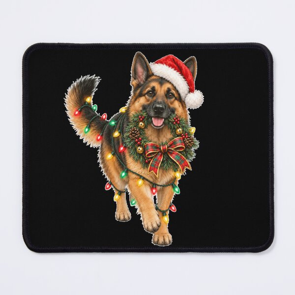 Item preview, German Shepherd Christmas Wreath Decoration Xmas designed and sold by Chaya Reid.