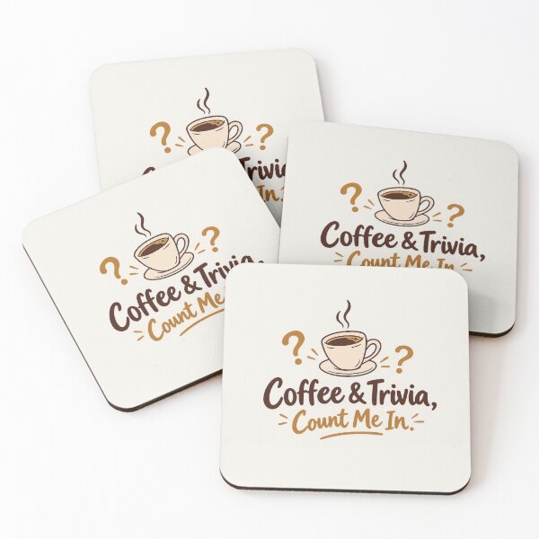 Item preview, Coffee & Trivia Count Me In – Funny Coffee Lover Quiz Design designed and sold by Verycutethings.