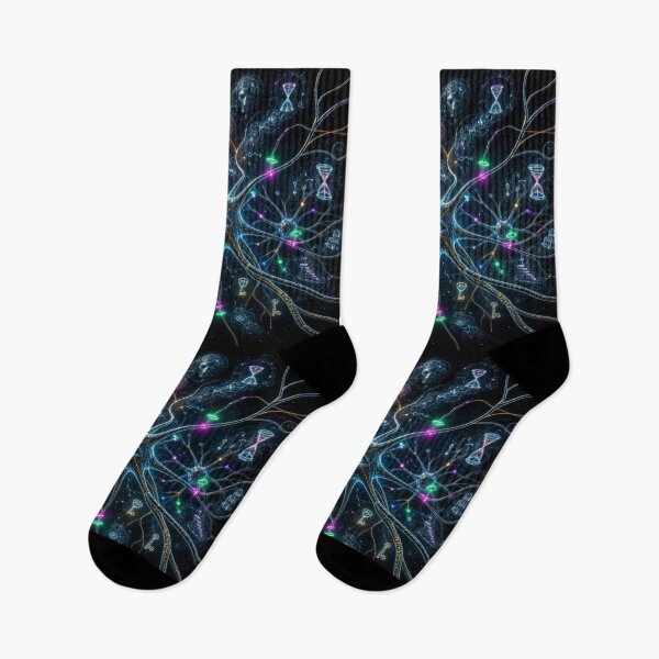 Item preview, Cosmic Neuron Network Heart - Psychedelic All-Seeing Eye World designed and sold by Breezes-of-Ida.