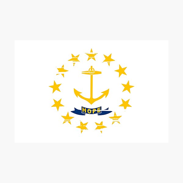 Item preview, Rhode Island Distressed Flag Veteran Gift Military Pride RI designed and sold by shitpostee.