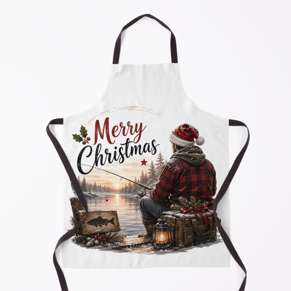 Item preview, Christmas Fishing by the Lake designed and sold by Wild Ink Studio by Barbara.