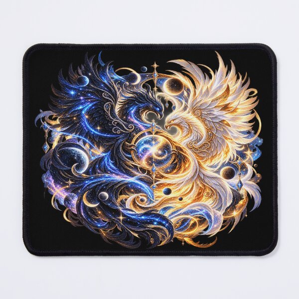 Item preview, Cosmic Balance Phoenix – Light and Shadow designed and sold by TroviTutto.