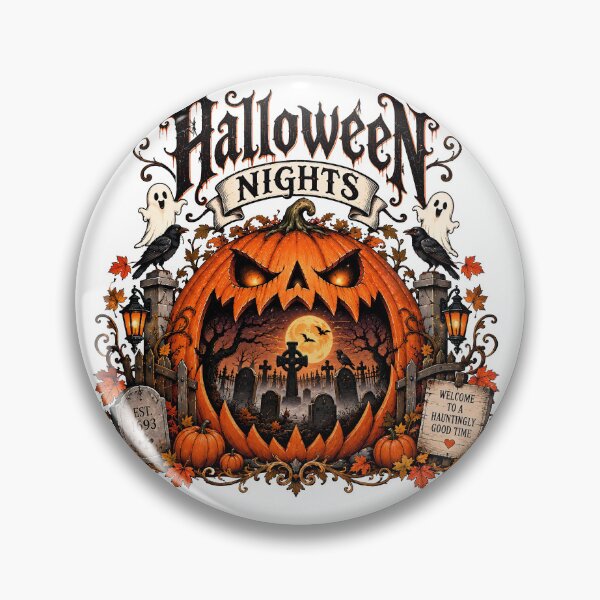 Artikelvorschau, Halloween-Nächte: Kürbisfriedhof – Gruselige Kürbislaternen im Gothic-Stil entworfen und verkauft von RaspberryParty.
