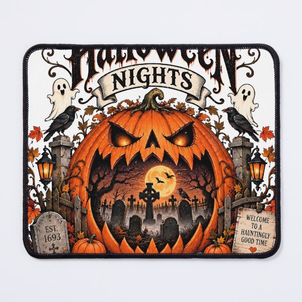 Item preview, Halloween Nights Pumpkin Graveyard – Haunted Jack O Lantern Gothic Halloween designed and sold by RaspberryParty.