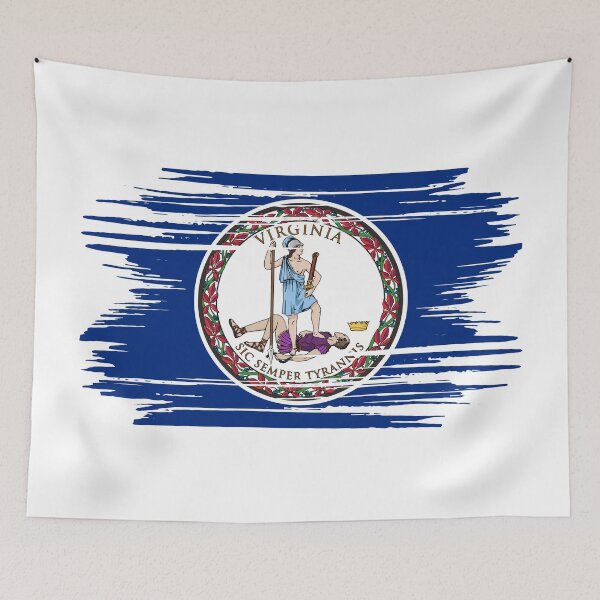 Item preview, Virginia Distressed Flag Veteran Gift Military Pride VA designed and sold by shitpostee.