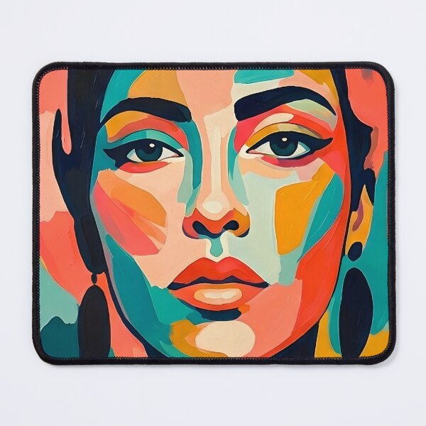 Item preview, Vibrant Gaze - Colorful Modern Pop Art Woman Portrait Canvas designed and sold by robertronda1.
