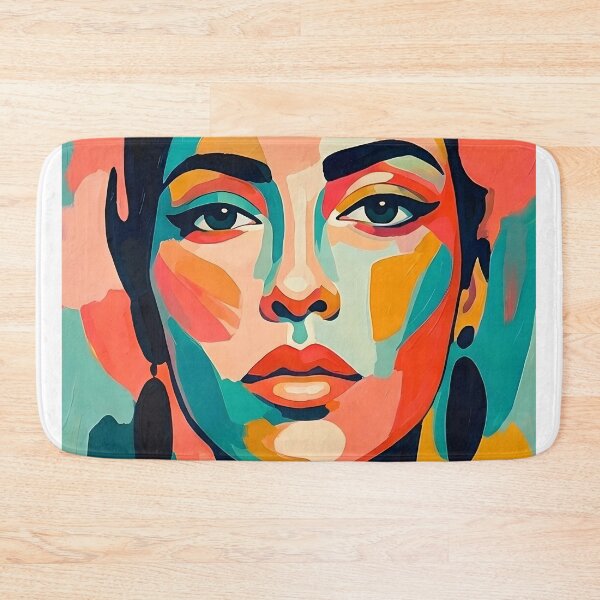Item preview, Vibrant Gaze - Colorful Modern Pop Art Woman Portrait Canvas designed and sold by robertronda1.