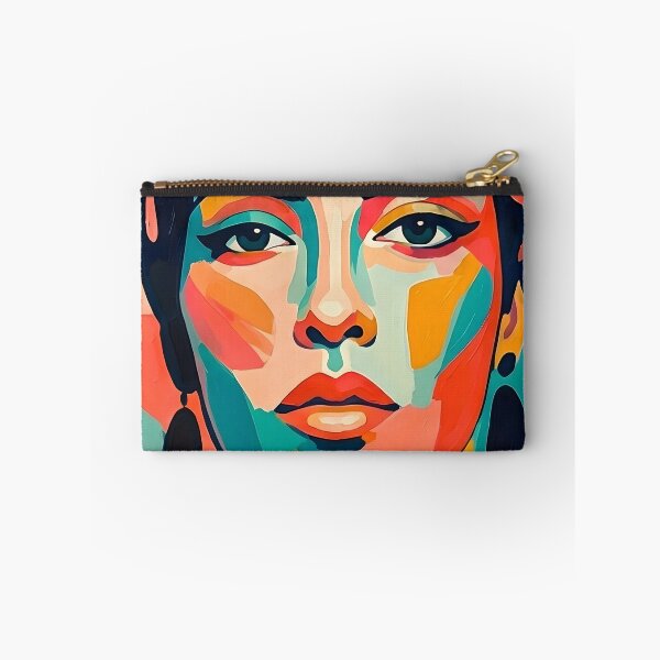 Item preview, Vibrant Gaze - Colorful Modern Pop Art Woman Portrait Canvas designed and sold by robertronda1.