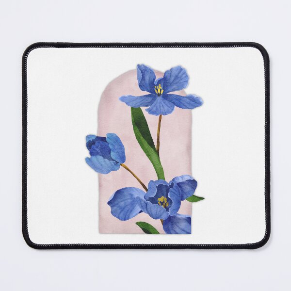 Item preview, Purple iris bouquet watercolour floral art designed and sold by moteemade.