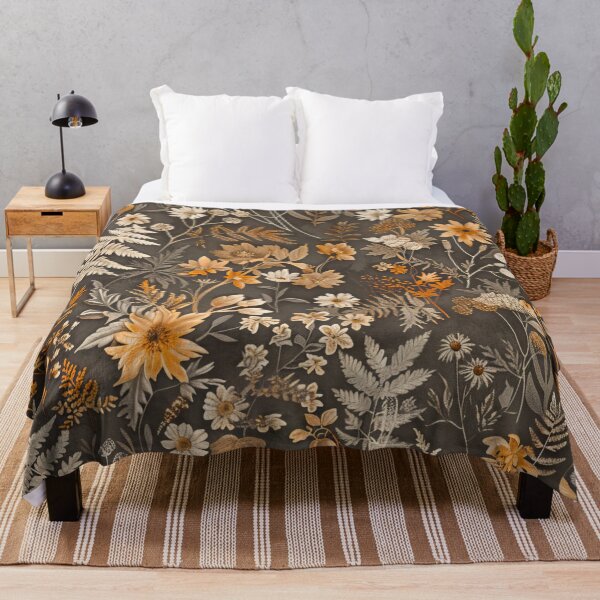 Item preview, Autumn Wildflower Meadow Seamless Block Print Floral Pattern designed and sold by scicilysimonee.