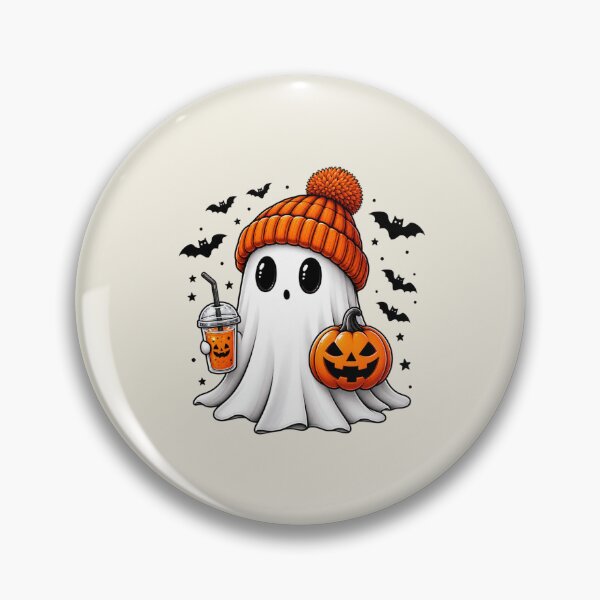 Item preview, Cute Ghost Halloween Pumpkin Latte designed and sold by NaniLoom.