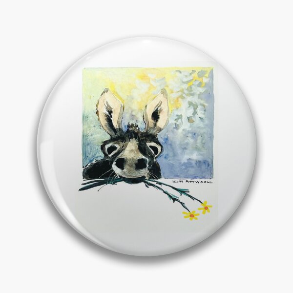 Item preview, Donkey with daisies, original watercolor. designed and sold by aswoa.