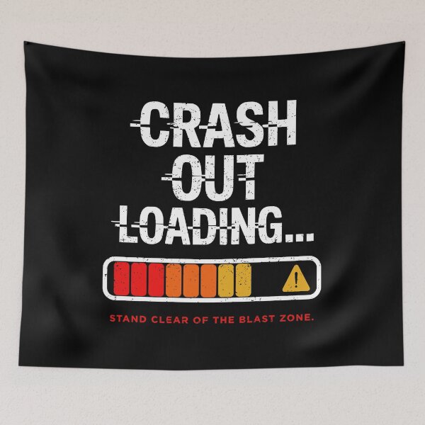 Item preview, Crash Out Loading Warning Vintage Tee designed and sold by EthosWear.