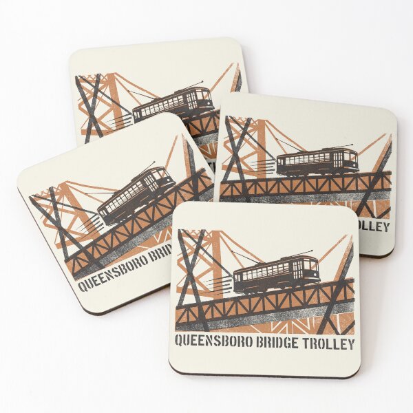 Item preview, Queensboro Bridge Trolley Vintage NYC Transit Graphic designed and sold by KiwiRider.