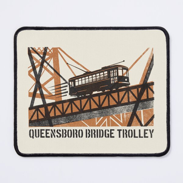 Item preview, Queensboro Bridge Trolley Vintage NYC Transit Graphic designed and sold by KiwiRider.