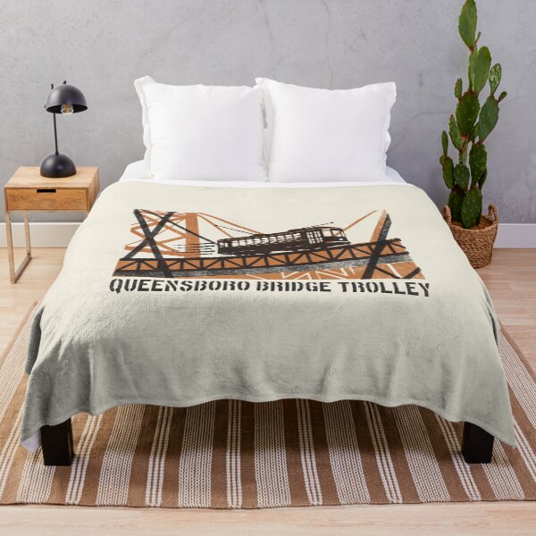 Item preview, Queensboro Bridge Trolley Vintage NYC Transit Graphic designed and sold by KiwiRider.