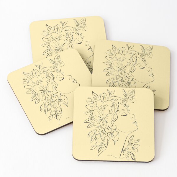 Item preview, Woman With Flowers and Butterfly designed and sold by ArtMailsonCello.