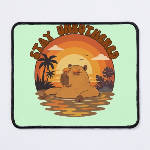 Item preview, Stay Unbothered Capybara Retro Sunset Beach designed and sold by Créative touche .
