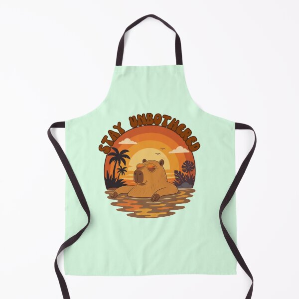 Item preview, Stay Unbothered Capybara Retro Sunset Beach designed and sold by Créative touche .