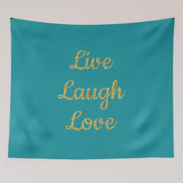 Item preview, Live laugh love blue designed and sold by Ana Gorozpe.