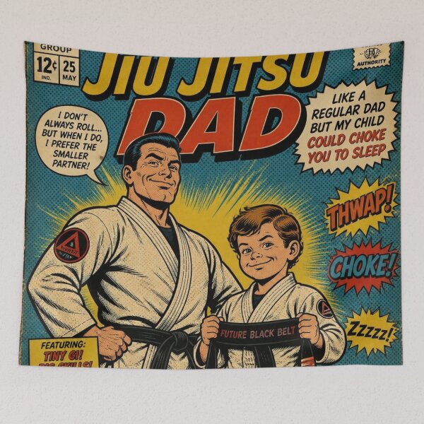 Item preview, Retro Comic Jiu Jitsu Dad Child Could Choke You BJJ designed and sold by Martial-Art-23.