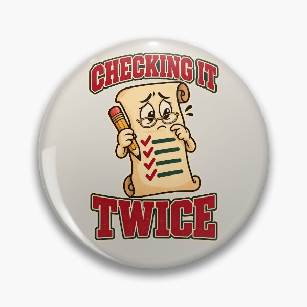 Item preview, Checking It Twice – Anxious Christmas List Character designed and sold by  MAD's Recreation Studio.
