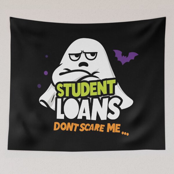 Item preview, Funny Ghost Student Loans Scarier Than Monsters Halloween designed and sold by CERO9.