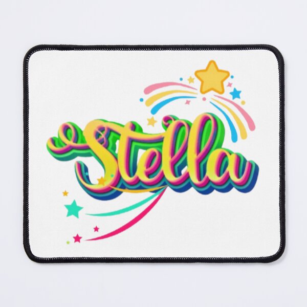 Item preview, Stella Italian Word For Star Rainbow Shooting Stars Typography Art designed and sold by Miheerala.