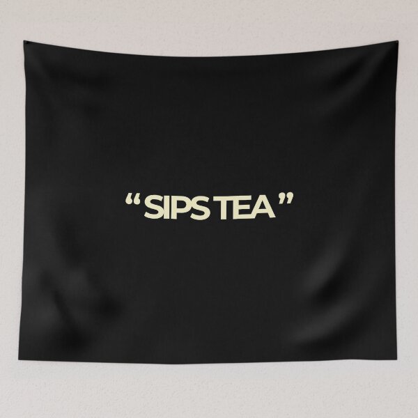 Item preview, Sips Tea Minimalist Bold Typography Gossip Quote designed and sold by Luz Oroño.