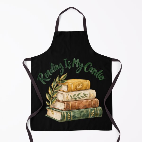 Item preview, Reading Is My Cardio Funny Watercolor Books designed and sold by Ela-graphicwiz.