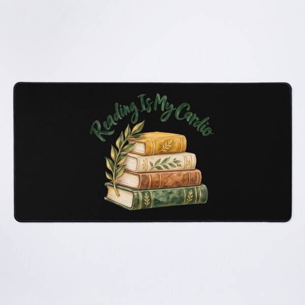 Item preview, Reading Is My Cardio Funny Watercolor Books designed and sold by Ela-graphicwiz.