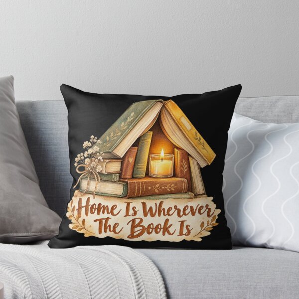Item preview, Home Is Wherever The Book Is Cozy Watercolor designed and sold by Ela-graphicwiz.
