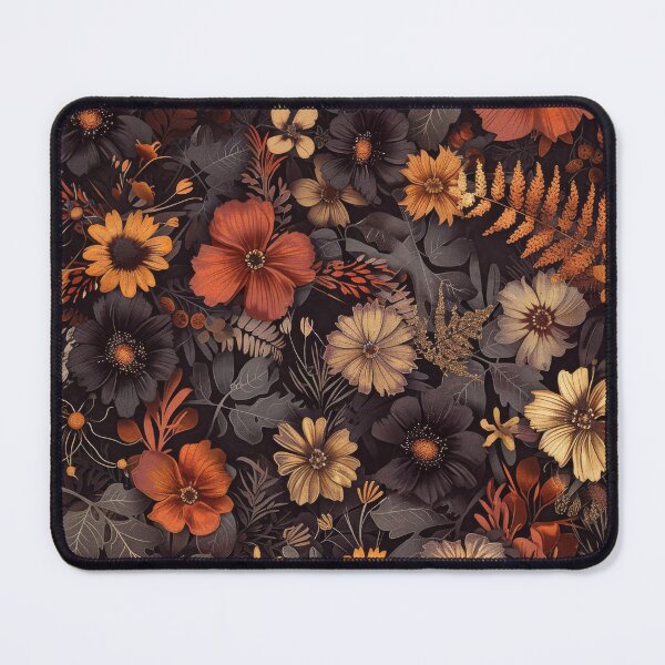 Item preview, Moody Autumn Wildflower Meadow Dark Vintage Botanical Pattern designed and sold by scicilysimonee.