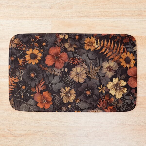 Item preview, Moody Autumn Wildflower Meadow Dark Vintage Botanical Pattern designed and sold by scicilysimonee.