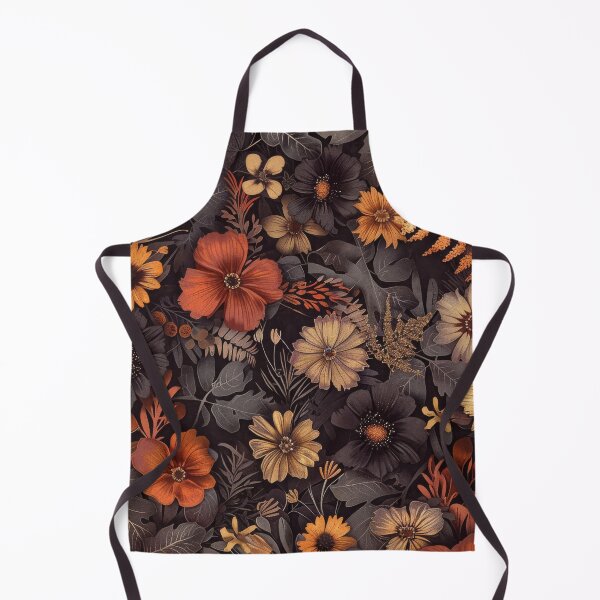 Item preview, Moody Autumn Wildflower Meadow Dark Vintage Botanical Pattern designed and sold by scicilysimonee.