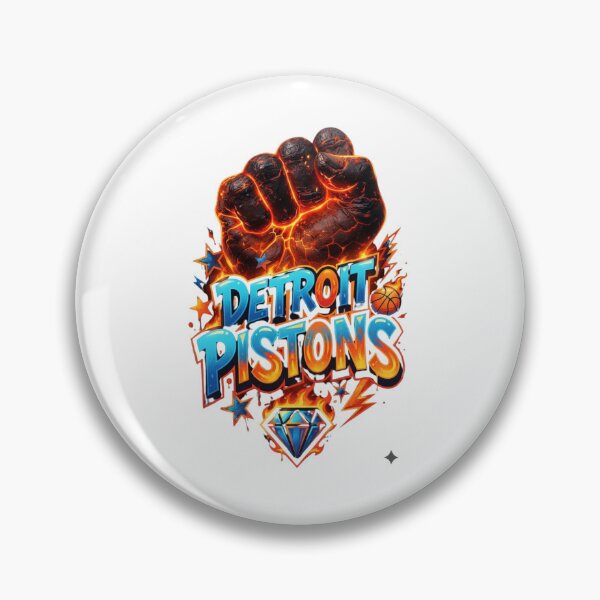 Item preview, Fiery Magma Fist Detroit Basketball Sports Art designed and sold by BlasiseDS.