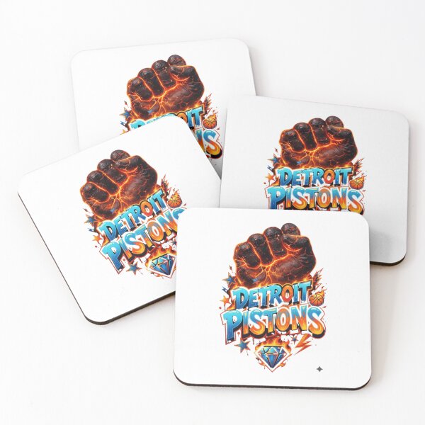 Item preview, Fiery Magma Fist Detroit Basketball Sports Art designed and sold by BlasiseDS.