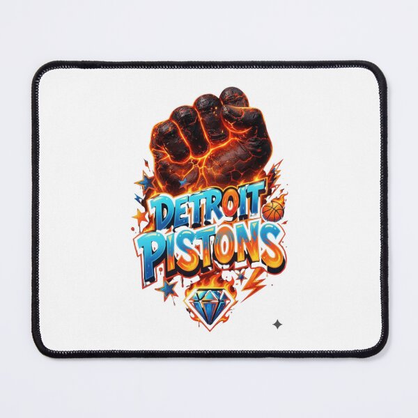 Item preview, Fiery Magma Fist Detroit Basketball Sports Art designed and sold by BlasiseDS.