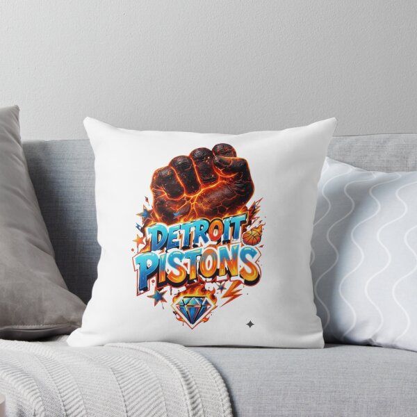 Item preview, Fiery Magma Fist Detroit Basketball Sports Art designed and sold by BlasiseDS.