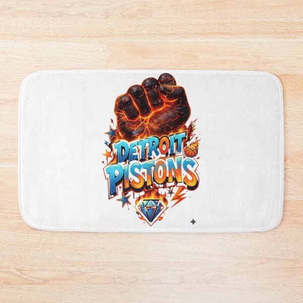 Item preview, Fiery Magma Fist Detroit Basketball Sports Art designed and sold by BlasiseDS.