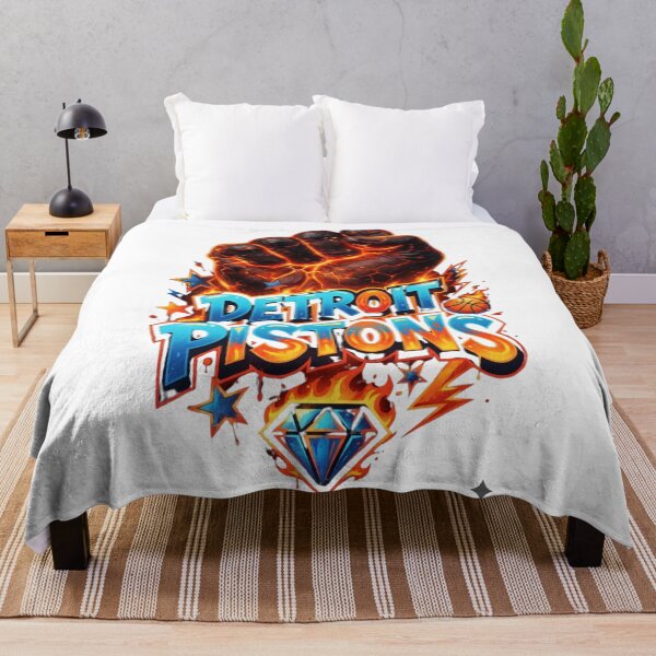 Item preview, Fiery Magma Fist Detroit Basketball Sports Art designed and sold by BlasiseDS.