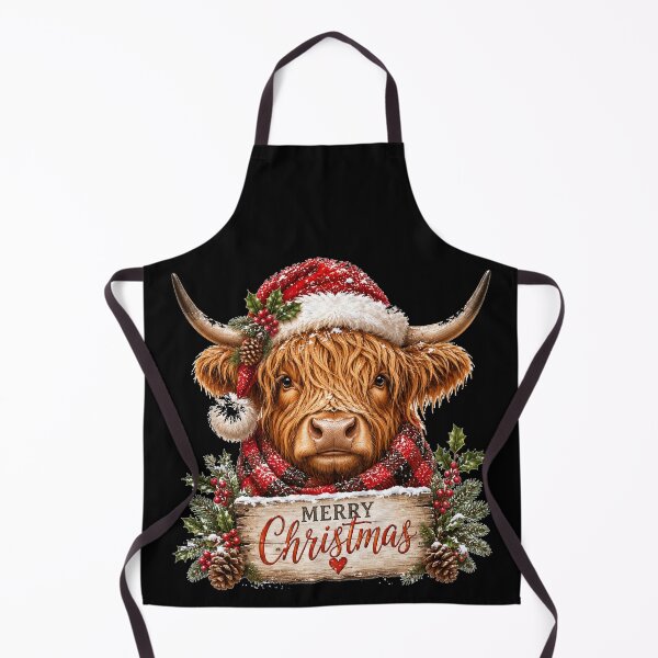 Item preview,  Highland Cow Merry Christmas designed and sold by Wild Ink Studio by Barbara.