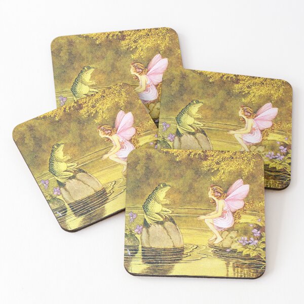 Item preview, Frog and Fairy Talking -Ida Rentoul Outhwaite designed and sold by forgottenbeauty.