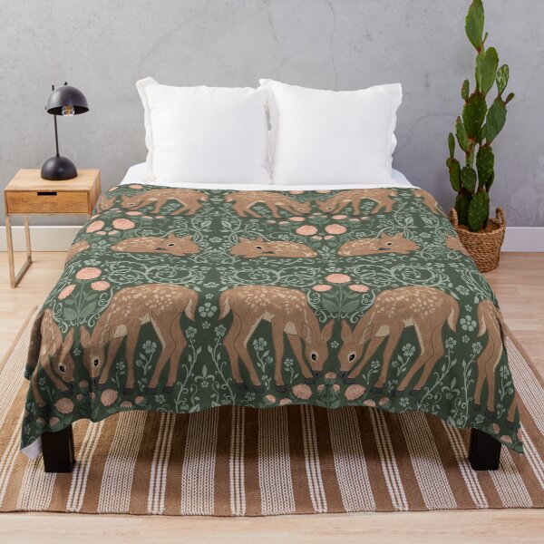 Item preview, Deer and Dahlias Pattern designed and sold by DreamyDiversion.